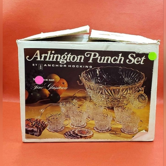 Arlington Anchor Hocking Punch Set 1950's - Picture 1 of 7